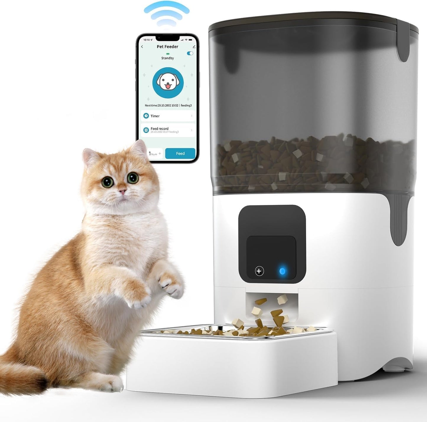 cat feeder with Wi-Fi and remote control app