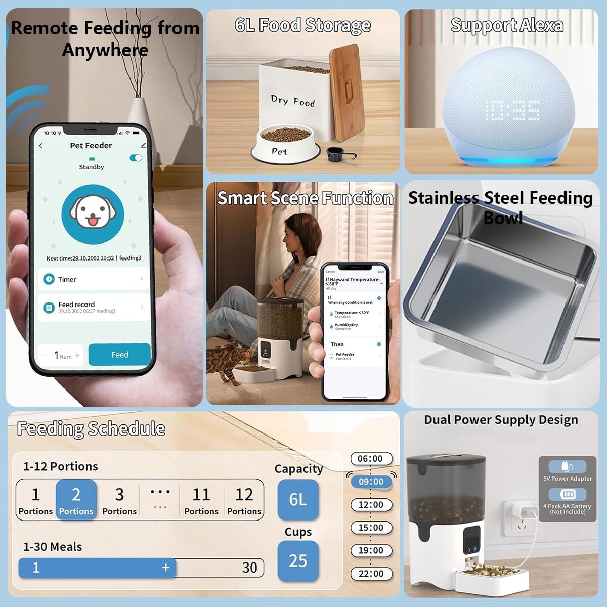 cat feeder with Wi-Fi and remote control app