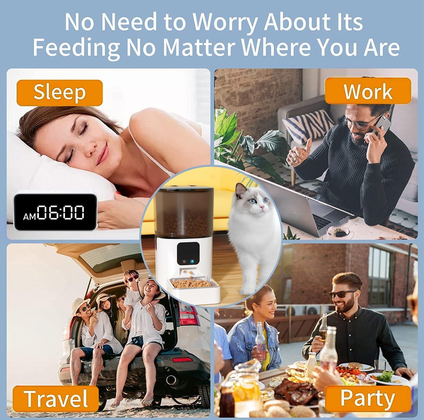 cat feeder with Wi-Fi and remote control app